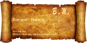 Barger Maura névjegykártya